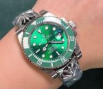 BOBO Factory Green Bezels Replica Rolex Stainless Steel Automatic Movement Green Watch